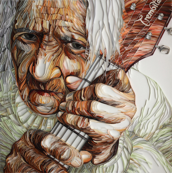 Babushka, paper/card, technique: paper quilling.