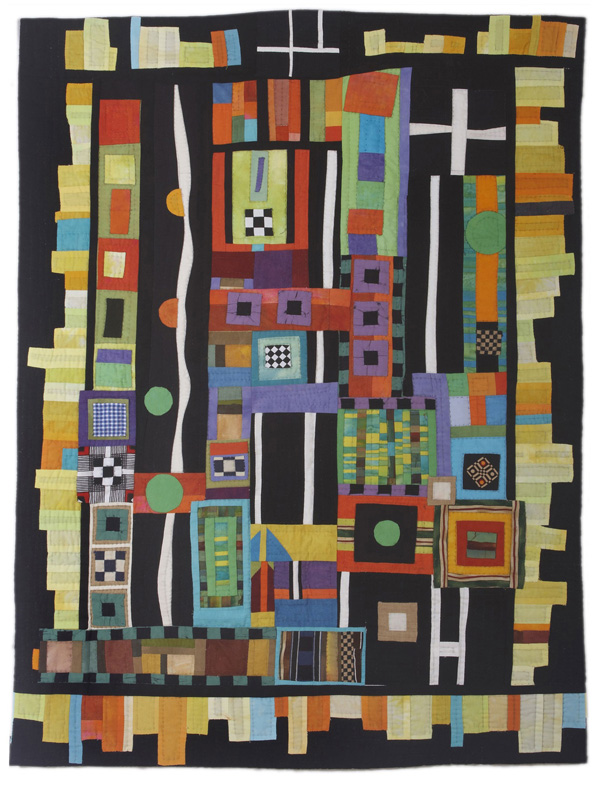 Expedition XIV, 25in. x 33in., cotton hand-dyed by artist, hand quilted by the Martin sisters.