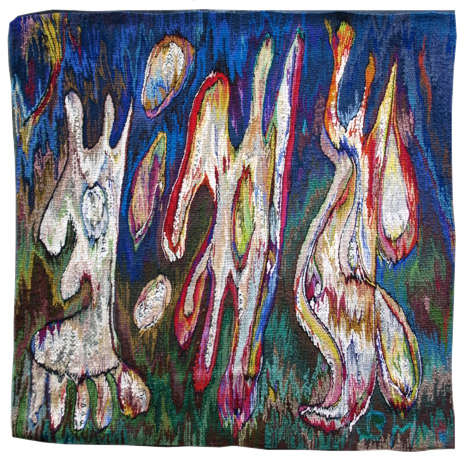 Mouths IV, 120 x 122 cm, woven tapestry