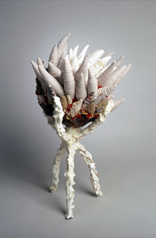Urchin, 2006, rolled and hand embroidered (Leisa Rich)