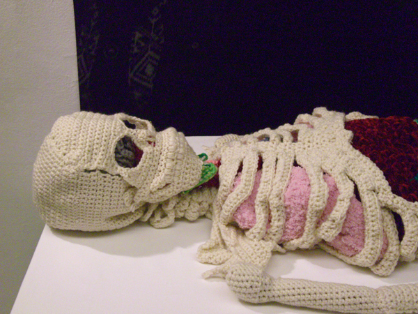 Lab, yarn, thread, 2006, life sized, crochet, sewing. Photo: Shanell Papp.