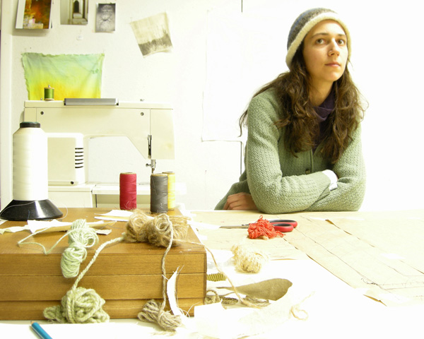 Allyn Cantor in her studio in Cannon Beach, Oregon, USA.