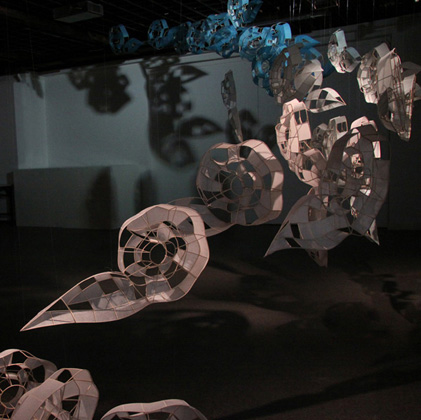 Cloudscape, detail, at Phoenix Art Gallery, Nanjing, China