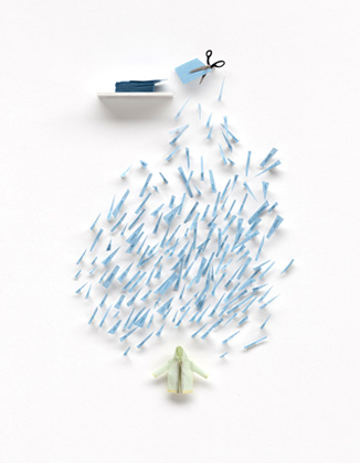 Did You Feel Something?, 15 x 23 x 2, Japanese paper sculpture