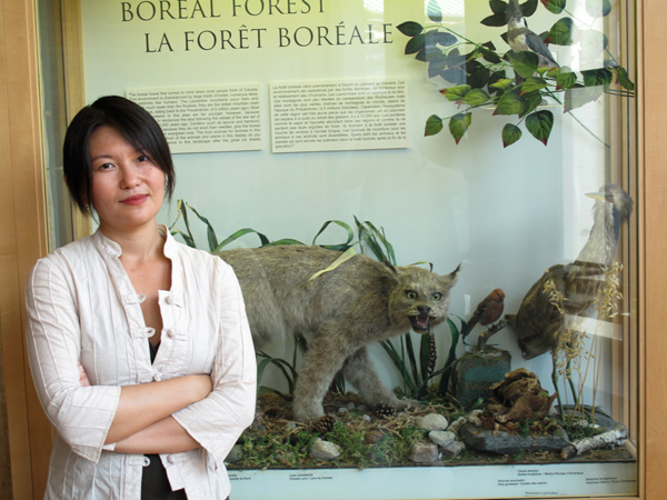 Artist Emily Jan at the Redpath Museum, Photo: Ted Tucker, © 2011