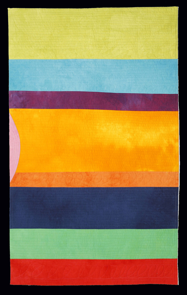 Expedition IVb, 35.5in. x 53in., cotton hand-dyed by artist, hand quilted by the Martin sisters.