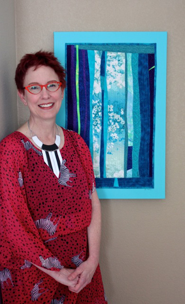 Artist: Geri deGruy
Nostalgia, Fiber art/art quilt, 2011, 20" x 30", machine pieced and quilted, photo: Geri deGruy