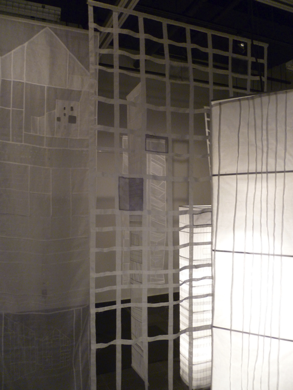 A State of Transparency, site-specific installation, pima cotton organdy, Pojagi. Photo: Cristiane Doherty.