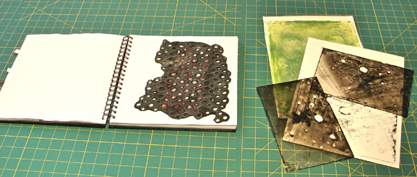 Workbook and Acetate and Ink images