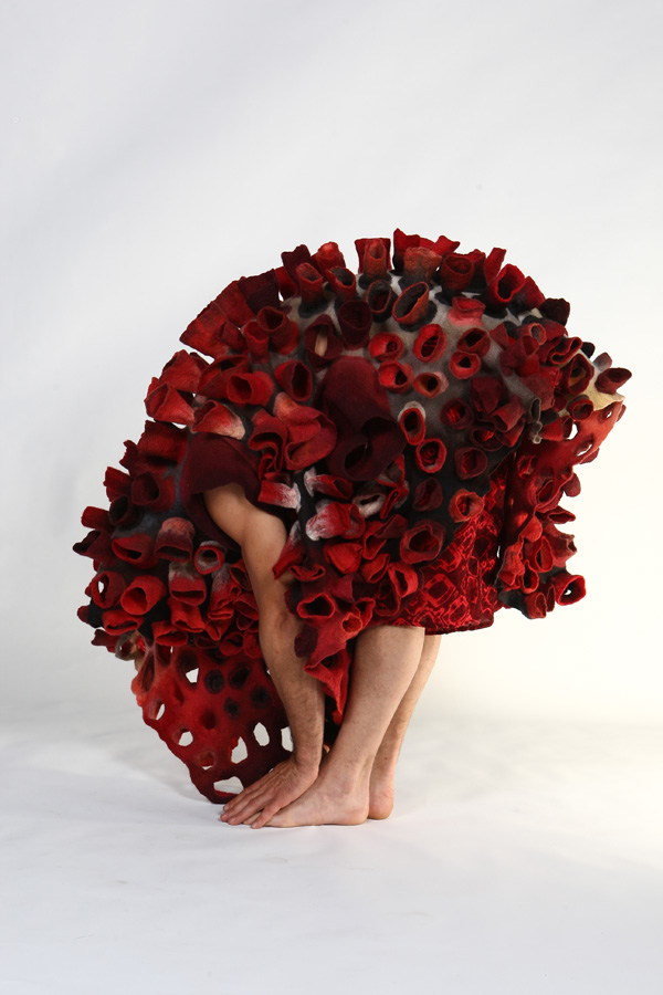 Skin 2, 2011, 220x200, Marjolein Dallinga, wool felted hand dyed