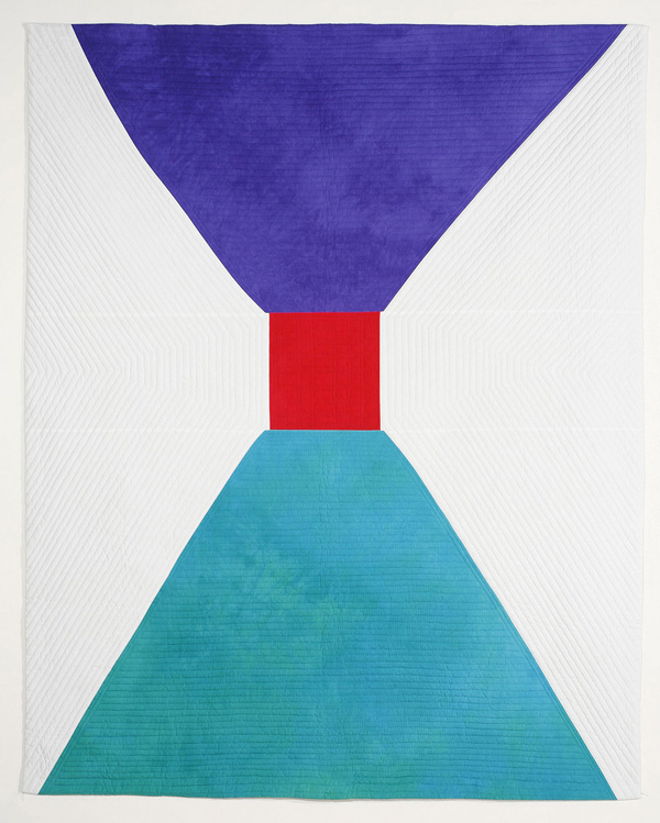 Expedition X, 55in. x 68in., cotton hand-dyed by artist, hand quilted by the Martin sisters.