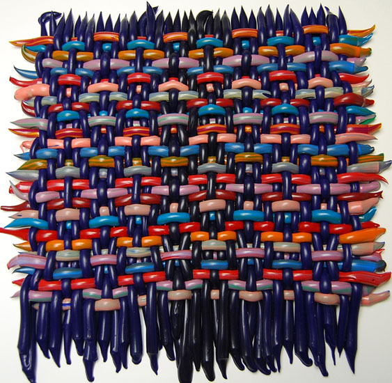 A Midsummer Nights Dream, Acrylic on Panel. 12x12. Weaving. August 2009