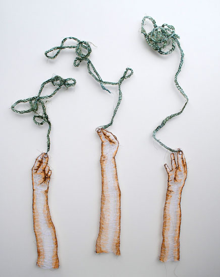 Three Tangles, Thread Machine Embroidery, 32" x 40", 2010
