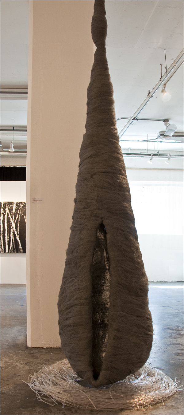 Mother; 2012; 168"x30'x30'; steel wool, wire adhesive tape, pvc filament
