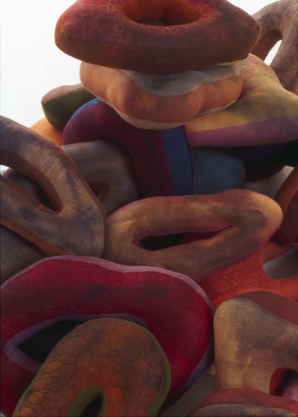 From the Ground, Up (detail), 2006, Free motion machine embroidery, dyed (Leisa Rich)