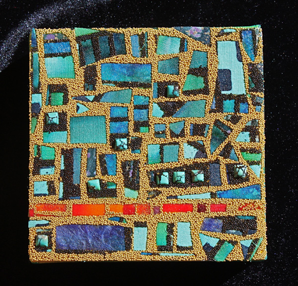 It's Magic #8, mixed media, 2010, 4" x 4", mosaic, photo: Geri deGruy