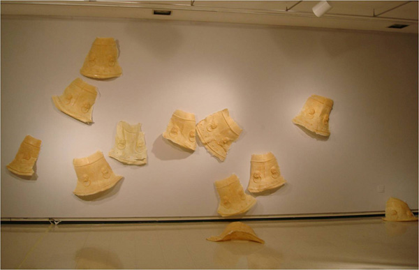 Resonance, 2006, wax and cheesecloth, Kipp Gallery, Indiana University of Pennsylvania