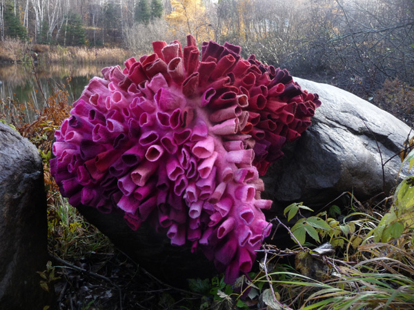 Tube, 2010, 120x120, Marjolein Dallinga, wool felted.  interview-header