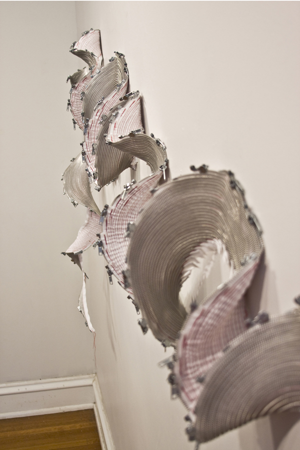 Ideal (detail), 2010. Machine-sewn zippers, dimensions variable