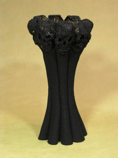 B9, wool, metallic thread, Machine and hand embroidery, 12"h x6"w x6"d, photo C Jackson