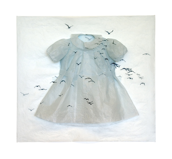 Fragile Thoughts, Etching with aquatint and thread, 28" x 29" x 4"