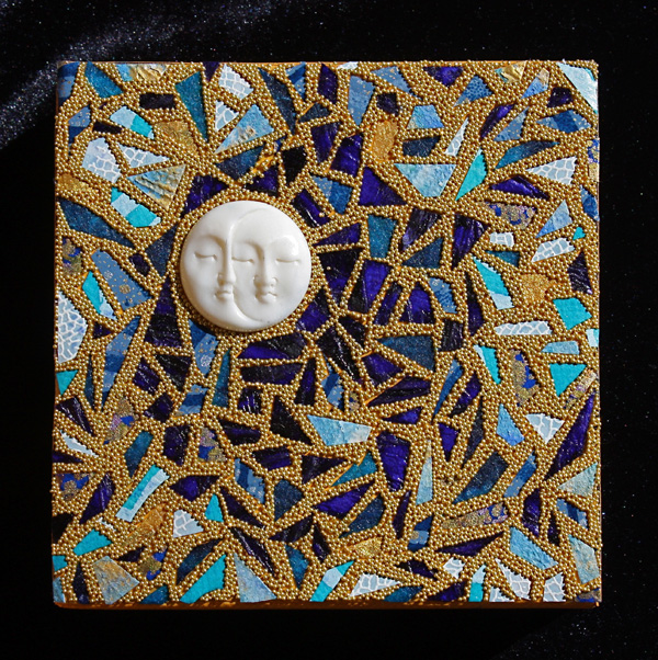 It's Magic #2, mixed media, 2010, 4" x 4", mosaic, photo: Geri deGruy