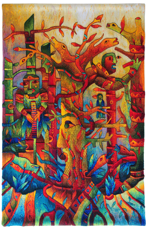 Mayor Spirit, 176 x 120 cm , Alpaca wool, cotton, mixed fibers. Hand-woven Tapestry