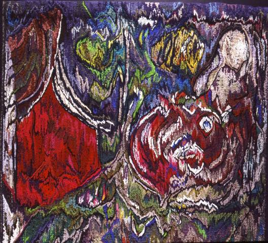 My Country of Childhood, 116 x 118 cm, woven tapestry