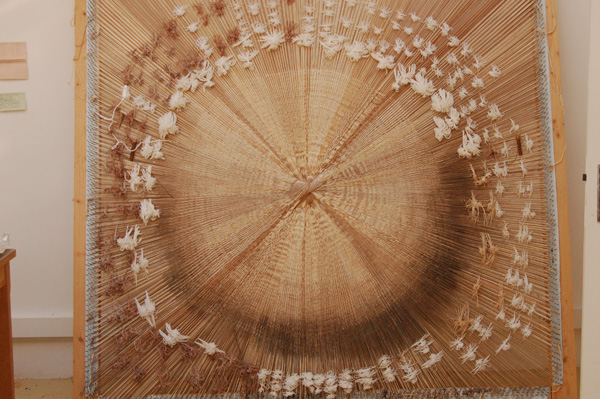 Omphalos (In Process)- wall tapestry, 1,05 x0,90cm., 2009, photo: Kristina Zdaneviciute.