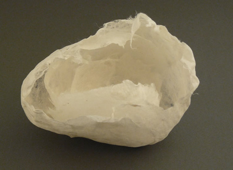 Soul, silk, konnyaku, 13(h) x 17(w) x 13(d) cm, silk fusion, photo credit: Jan Taylor