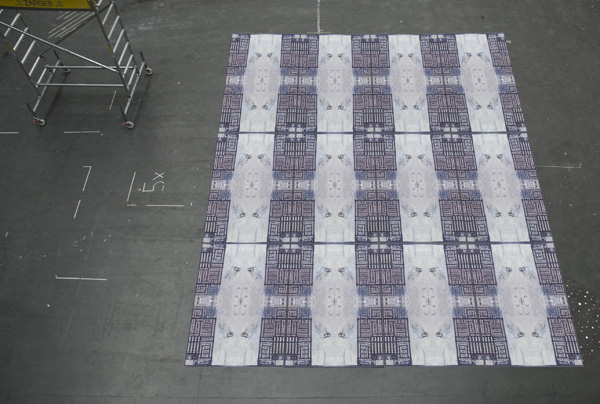 6th & Flower St, shooting of complete flooring with 12 carpets