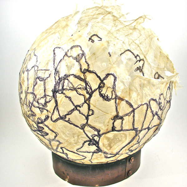 Emergence Triangles, 2010, 25 H x 25 W x 25 D cm, Hog Intestine and Thread