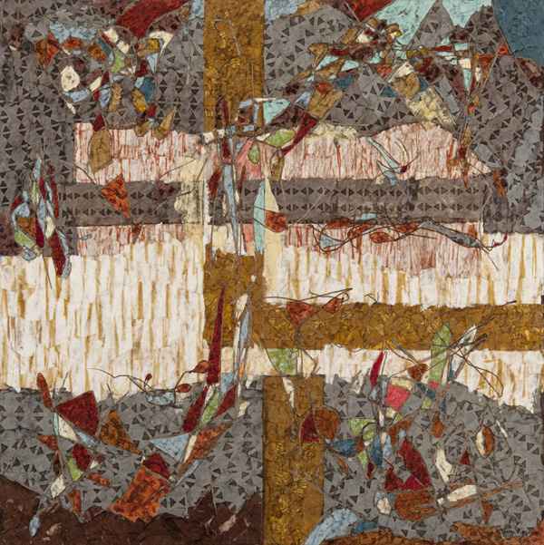 Autumn's Embers, imported papers, 2011, 36 x 36, photo: Dean Palmer Photography