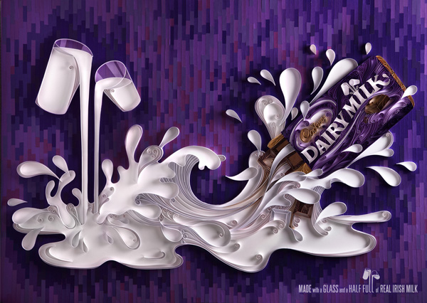 Cadbury, paper/card, technique: paper quilling.