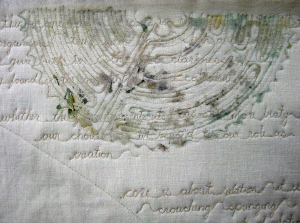 Cathedral Woods (detail of work-in-progress), 36.5" (h) x 37" (w)