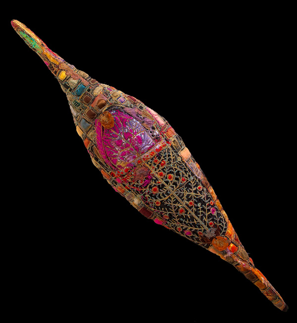 Orange Flower Pod 2, 2011, 33"x8".
Photo: Lily Markovic 