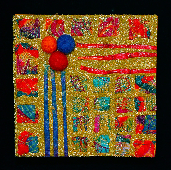 It's Magic #9, mixed media, 2010, 4" x 4", mosaic, photo: Geri deGruy