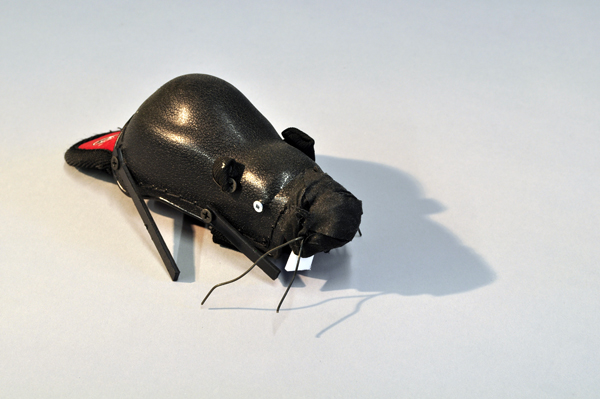 Kitt B.V. Erring III, recycled hockey gear, 4.5"x 6" x 9" &  7" x 9" x 17", 2010.