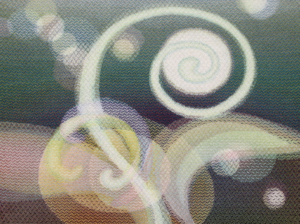 A Phase of Light: Moon 2, Weaving: combination of warp painting and weft painting hand plied yarn of cotton, silk, linen, and rayon, fiber reactive dyes, 76 x 104