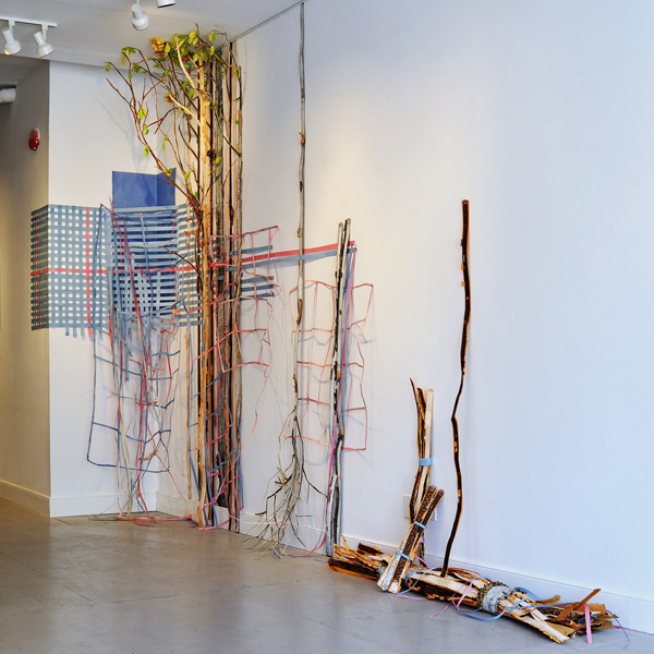 Safety net, Loop Gallery, Toronto, woodcut on Okawara paper,wire, 2010, photo credit, Michael Tweed