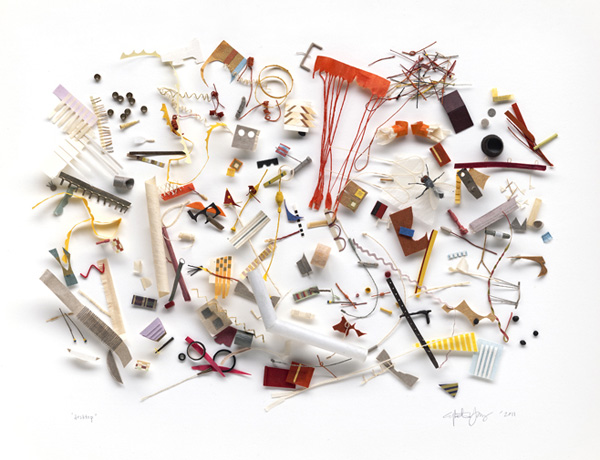 Desktop, Japanese paper sculpture