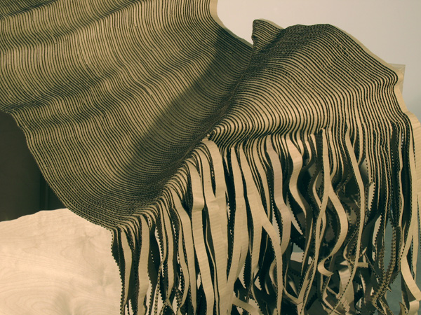 Detail: Extensions topographiques, 2009, Russian plywood and single face cardboard, Elisabeth Picard photo credit