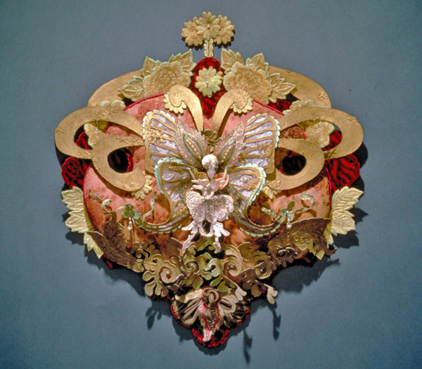 Fabricate Sculpture Series No 4, 3D Fabric Collage, 23 wide, Lindy Pole