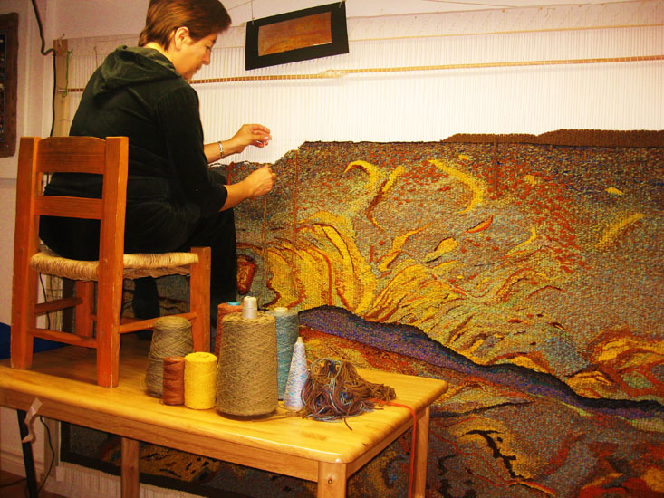 Ixchel working on Impressions in the Savannah.