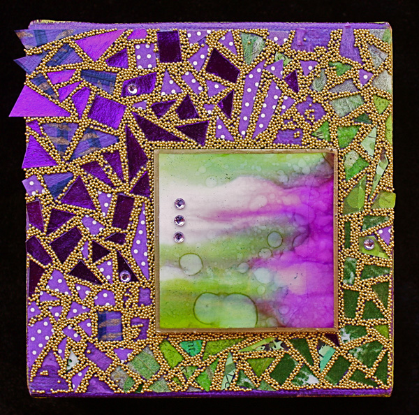 It's Magic #6, mixed media, 2010, 4" x 4", mosaic, photo: Geri deGruy