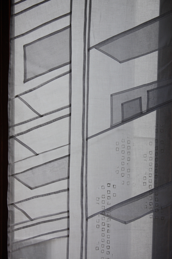 A State of Transparency, site-specific installation, pima cotton organdy, Pojagi. Photo: Karen Goetzinger.