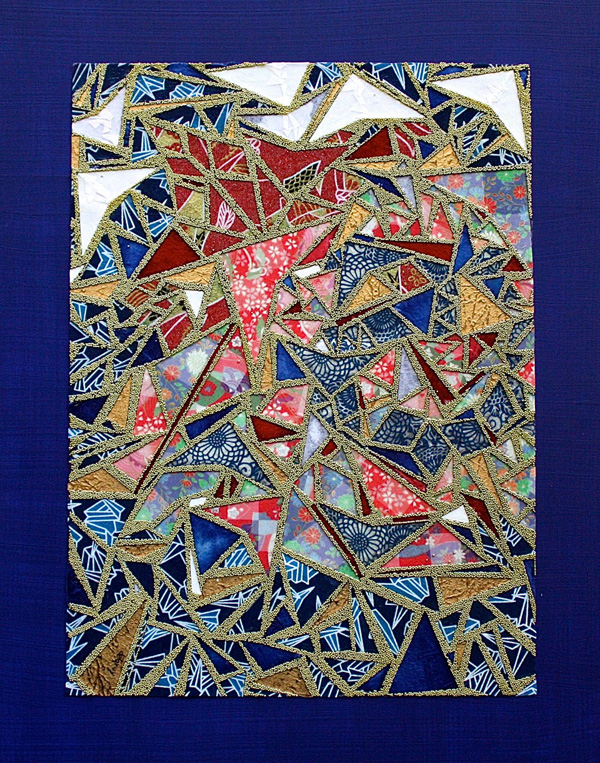 Flying, mixed media, 2013, 14" x 11", mosaic, photo: Geri deGruy