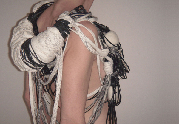 "kahuna" or "I´m not here...", Handmade felt made of Merino Wool & bicycle tube. Photo: Birgit Knoechl, 2012