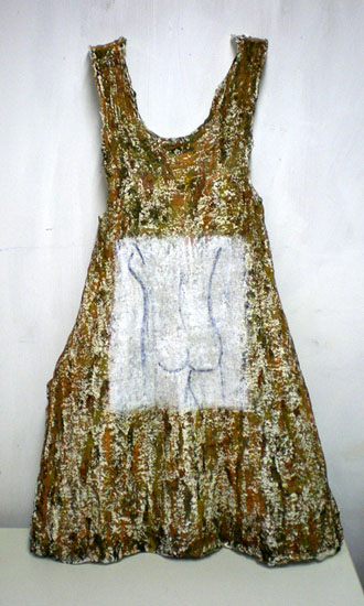 White Wash, sculpture; wool fleece; hand felted; acrylic, acrylic textile medium 2008, 56 x 40 x 18 cm, photo: June Jacobs