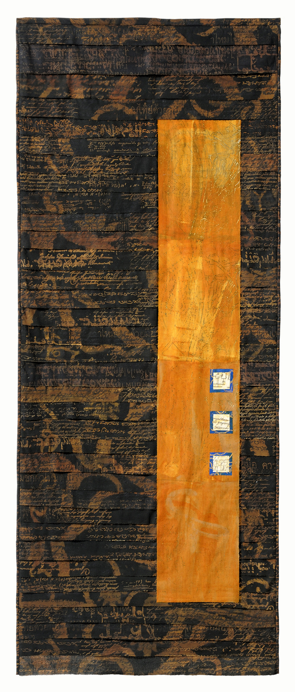 Time Tracks, cotton, 2009, 200 cm x 60 cm, quilt. Photo: Tihanyi & Bakos